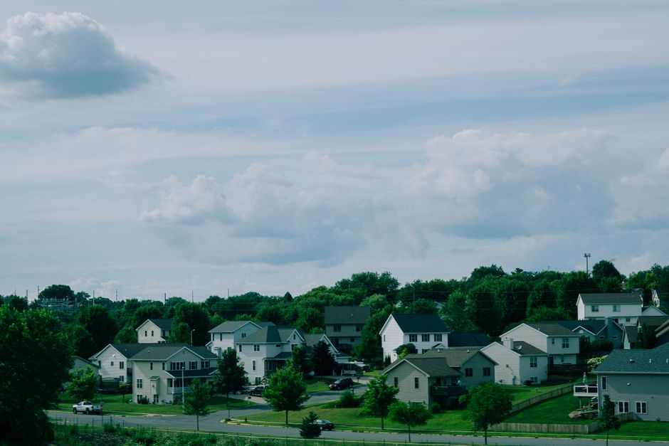 Residential neighborhood in Oregon, Wisconsin, Dane County