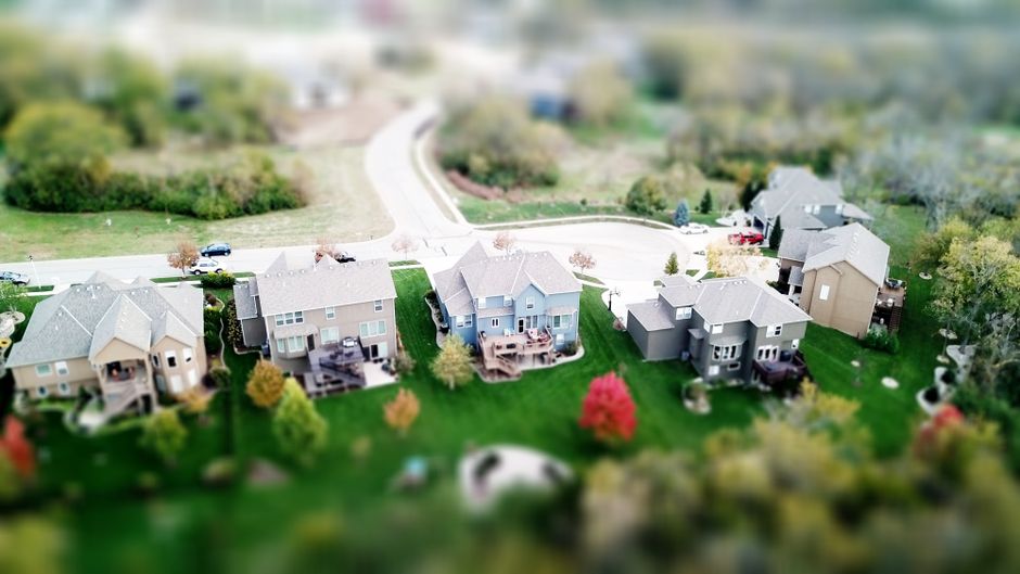A residential neighborhood in Verona, Wisconsin, southwest of Madison