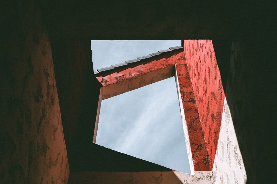Basement egress window with well, viewed from the exterior